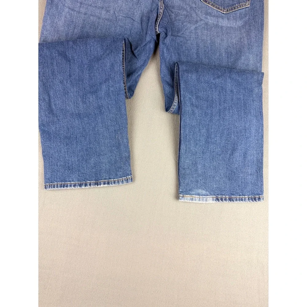 Levis 514 Straight Fit Mens Blue Denim Jeans 42x32 Medium Wash 00514-0857